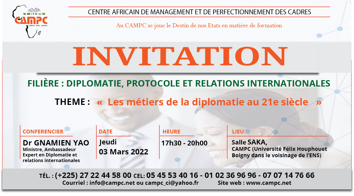 INVITATION SEMINAIRE D'INTEGRATION DPRI